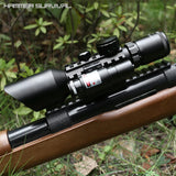 3-10x42 Rifle Scope with Red/Green Laser